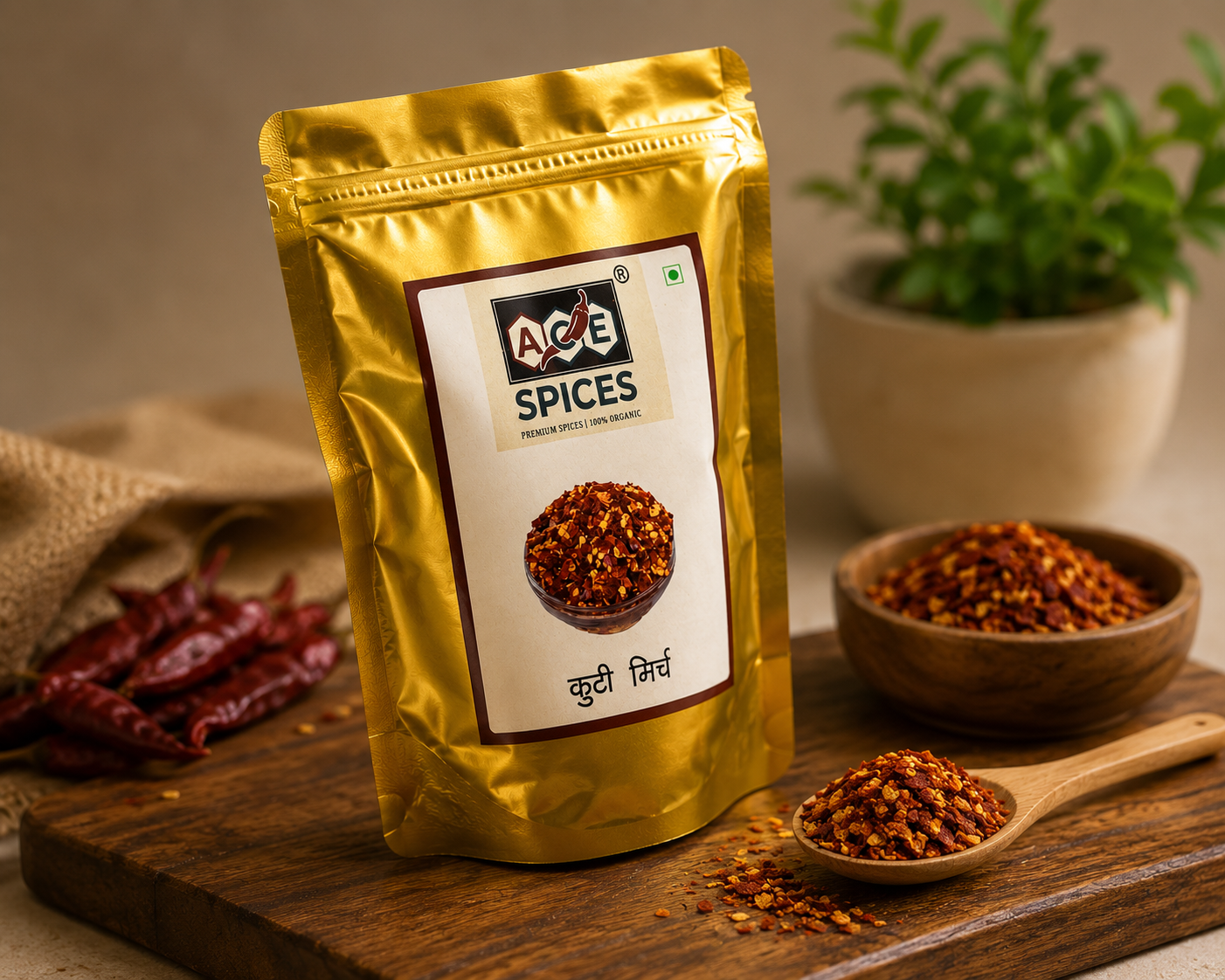 ACE Spices Kutti Mirch (Crushed Red Chilli) | 100% Pure & Fresh