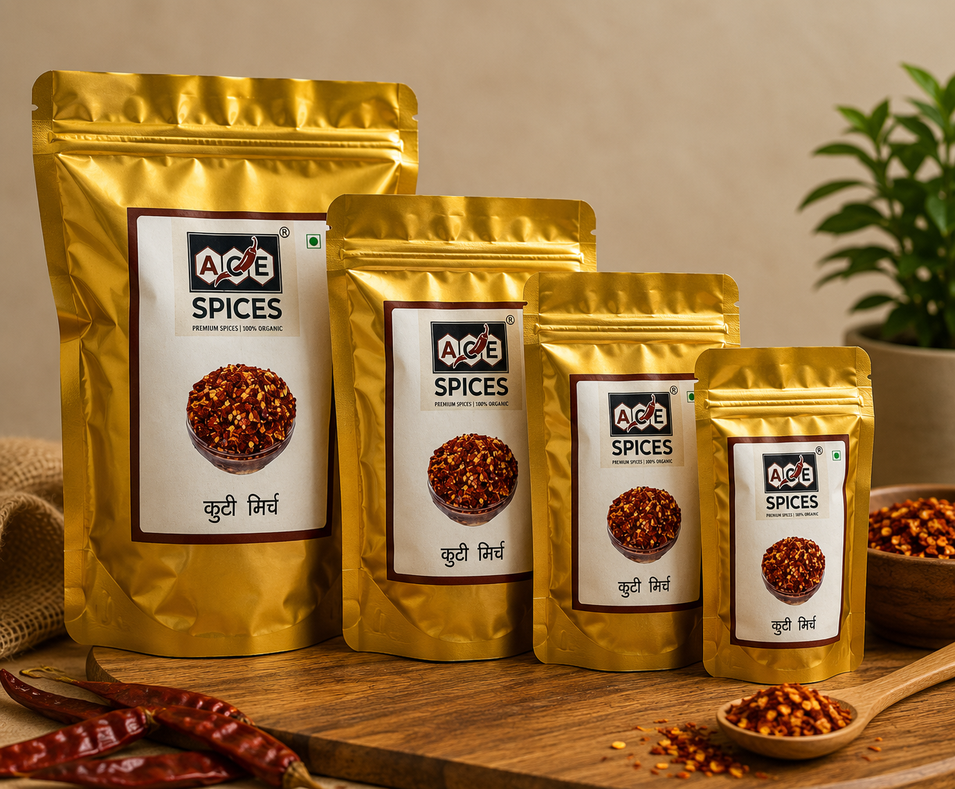 ACE Spices Kutti Mirch (Crushed Red Chilli) | 100% Pure & Fresh