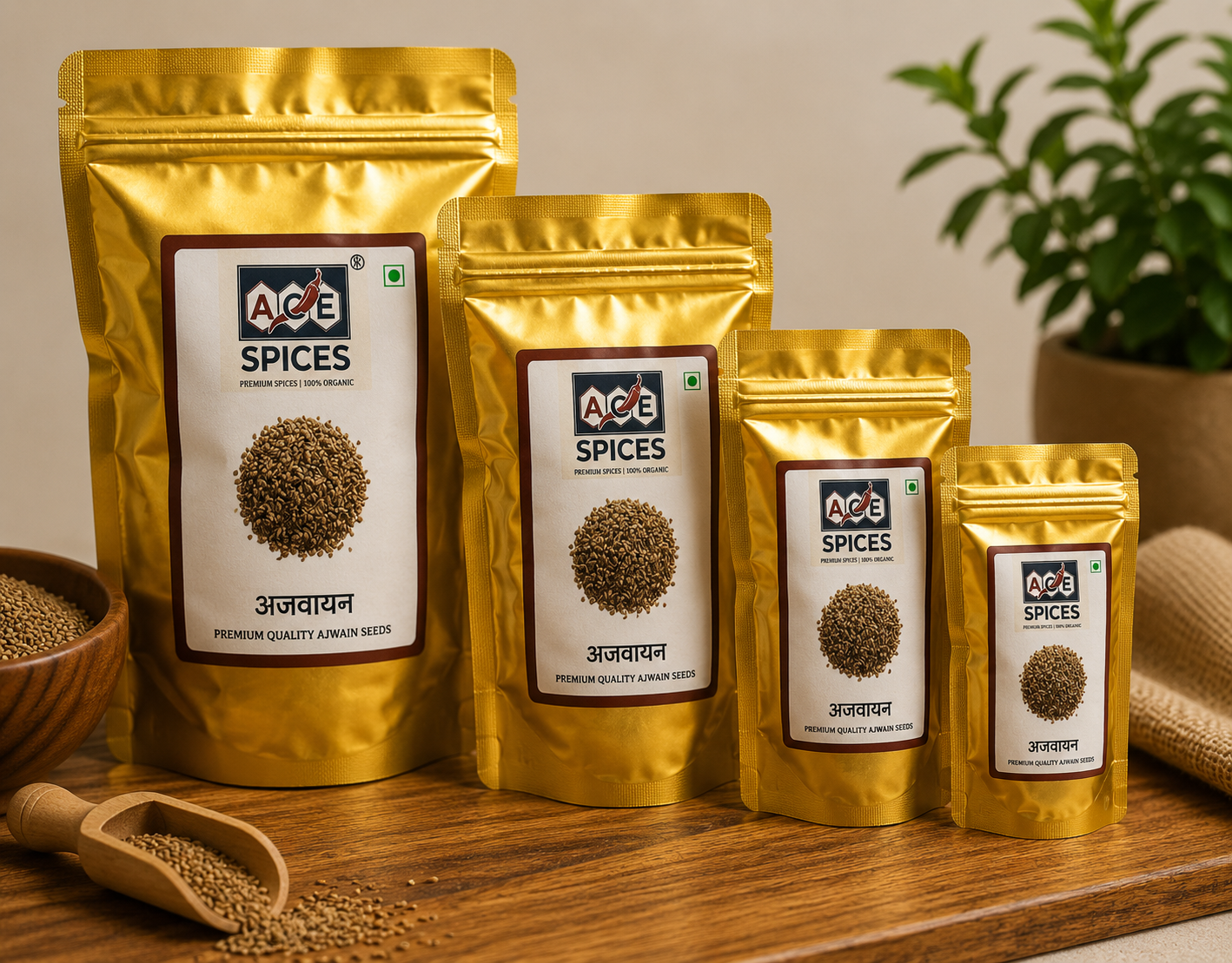 ACE Spices Ajwain (Carom Seeds) | Premium Quality | 100% Natural