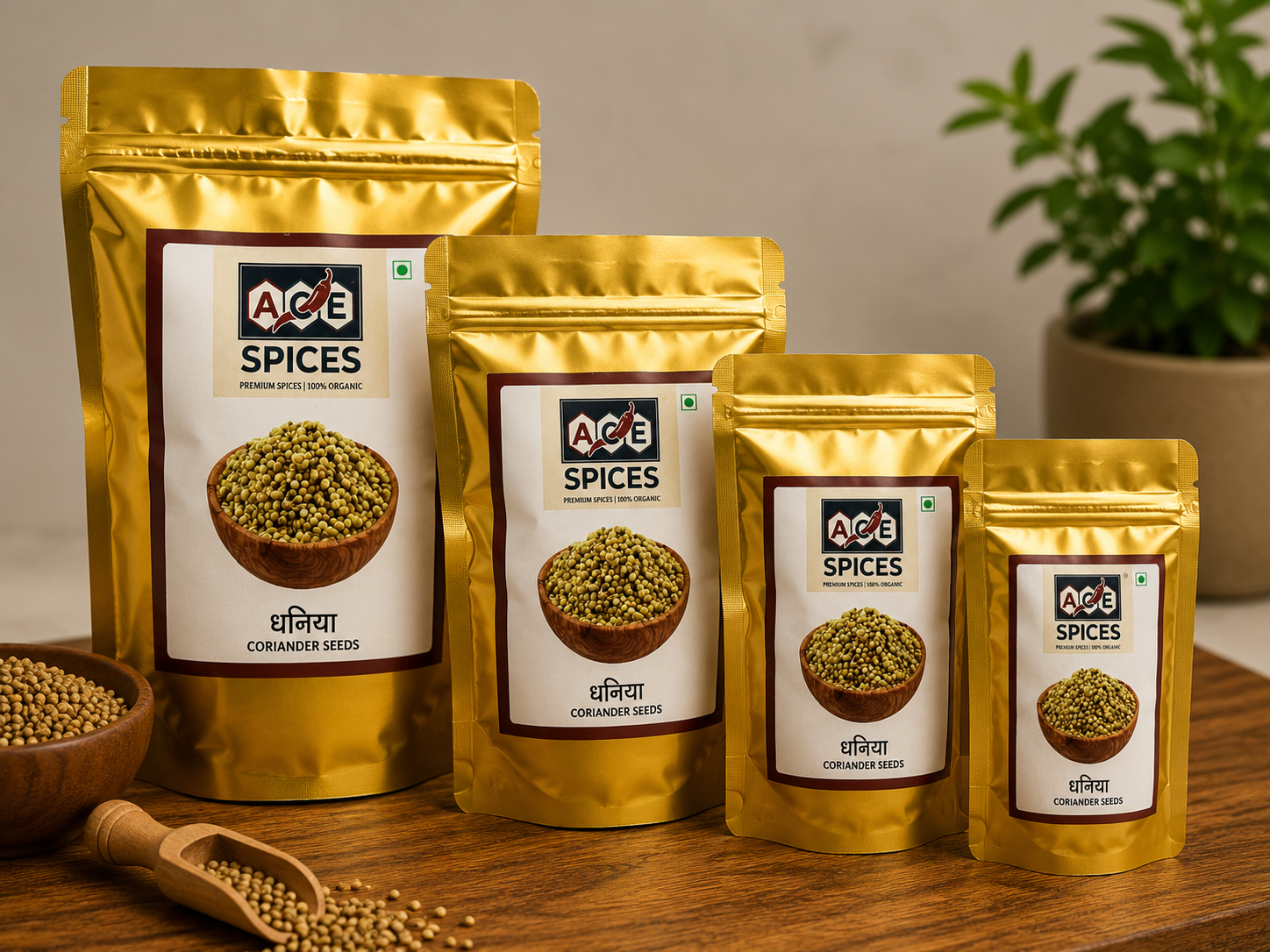 ACE Spices Coriander Seeds (Dhaniya Whole) | Premium Quality | 100% Natural
