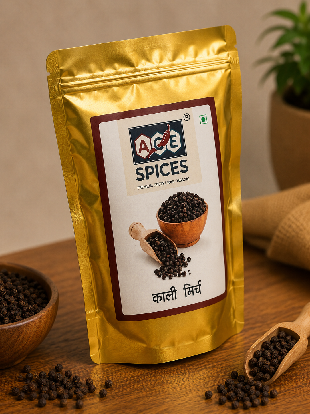 ACE Spices Black Pepper (Kali Mirch Whole) | Premium Quality | 100% Natural