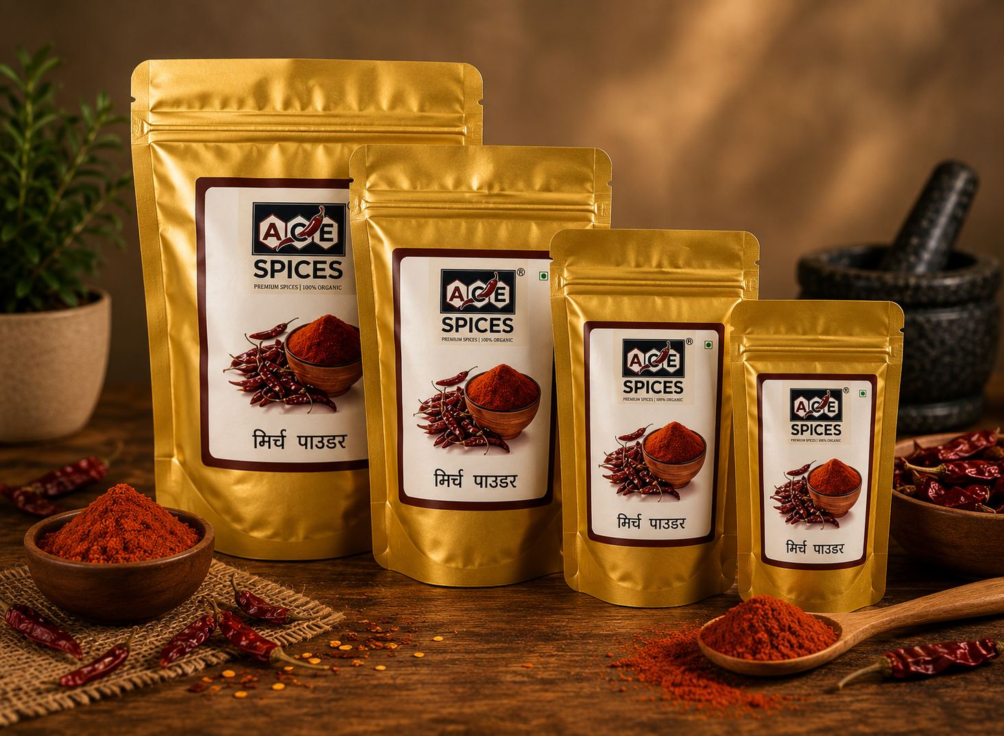 ACE Spices Red Chilli Powder (Mirch Powder) – Premium Indian Red Chilli | 100% Natural
