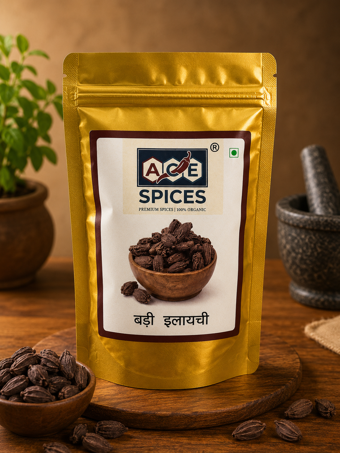 ACE Spices Black Cardamom (Badi Elaichi) – Premium Quality