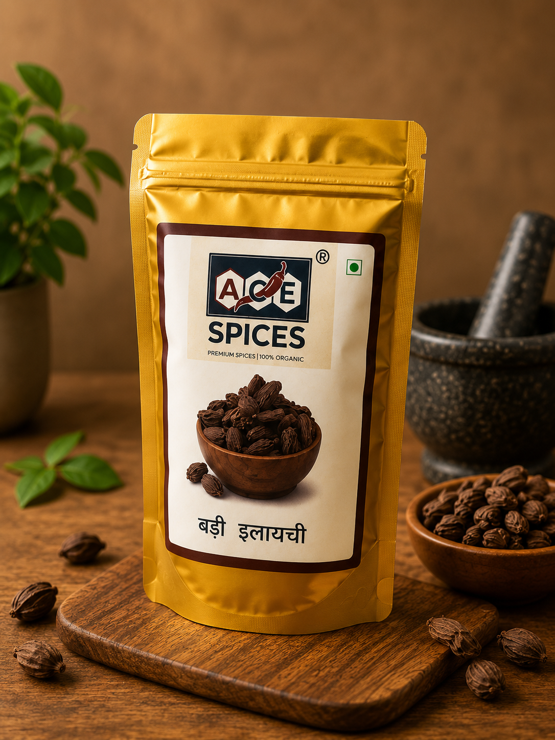 ACE Spices Black Cardamom (Badi Elaichi) – Premium Quality