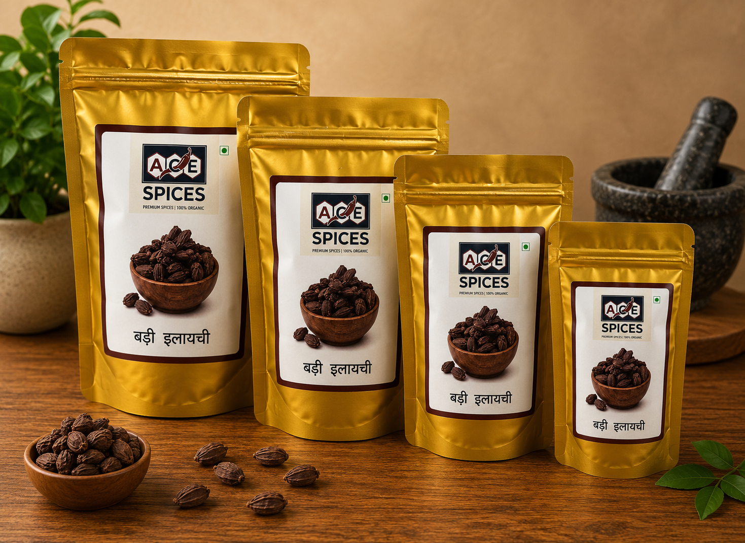 ACE Spices Black Cardamom (Badi Elaichi) – Premium Quality