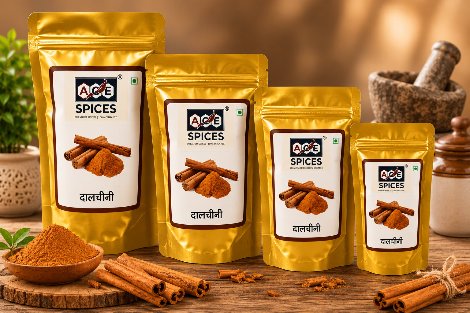 ACE Spices Dalchini (Cinnamon) – Premium Whole Cinnamon | Aromatic & Fresh | 100% Natural