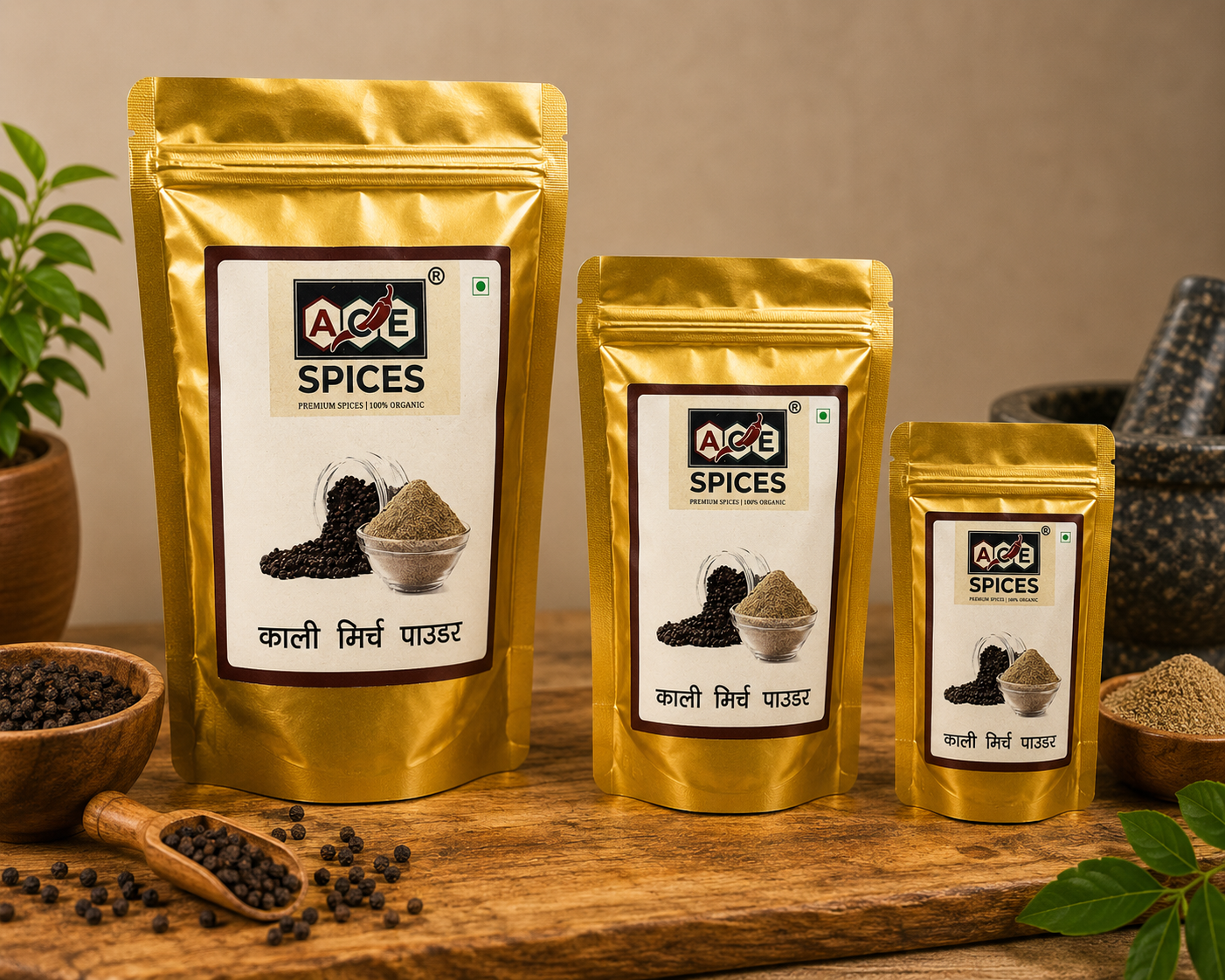ACE Spices Kali Mirch Powder (Black Pepper Powder) – Premium Ground Black Pepper | 100% Natural
